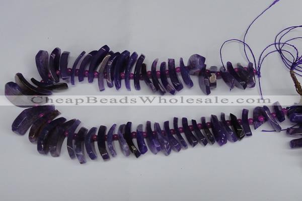 CTD712 Top drilled 12*25mm - 15*40mm wand agate gemstone beads