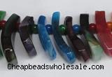 CTD714 Top drilled 12*25mm - 15*40mm wand agate gemstone beads