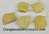 CTD760 Top drilled 25*30mm - 30*35mm freeform agate beads