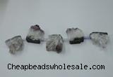 CTD798 Top drilled 20*30mm - 25*35mm freeform amethyst beads