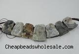 CTD822 Top drilled 20*30mm - 35*45mm trapezoid agate beads