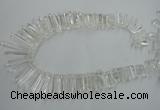 CTD936 Top drilled 6*15mm - 7*40mm wand A grade white crystal beads