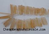 CTD969 Top drilled 6*25mm - 8*65mm sticks red quartz beads