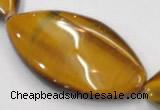 CTE03 20*40mm marquise shape yellow tiger eye beads wholesale