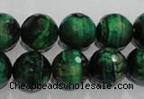 CTE1016 15.5 inches 14mm faceted round dyed green tiger eye beads