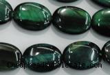 CTE1044 15.5 inches 15*20mm oval dyed green tiger eye beads