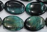 CTE1050 15.5 inches 18*25mm oval dyed green tiger eye beads