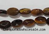 CTE1093 15.5 inches 9*12mm faceted oval yellow tiger eye beads