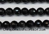 CTE1185 15.5 inches 6mm faceted round blue tiger eye beads