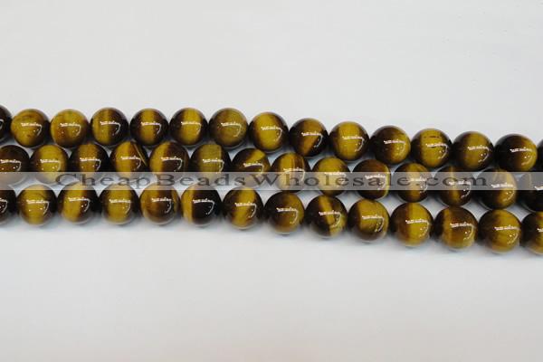 CTE1235 15.5 inches 8mm round A+ grade yellow tiger eye beads