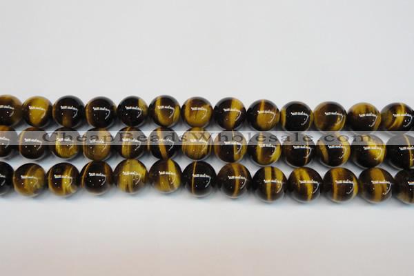 CTE1244 15.5 inches 10mm round AA grade yellow tiger eye beads