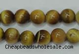 CTE129 15.5 inches 10mm round yellow tiger eye gemstone beads