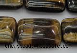 CTE1381 15.5 inches 18*25mm rectangle yellow & blue tiger eye beads