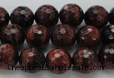 CTE1462 15.5 inches 8mm faceted round red tiger eye beads