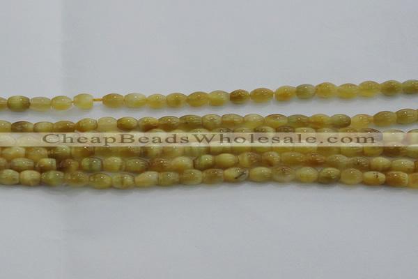 CTE1513 15.5 inches 4*6mm rice golden tiger eye beads wholesale