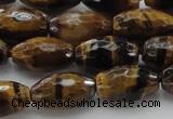 CTE1580 15.5 inches 8*12mm faceted rice yellow tiger eye beads