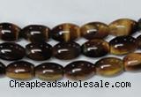 CTE159 15.5 inches 10*14mm rice yellow tiger eye gemstone beads