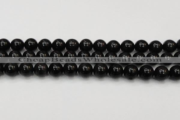 CTE1607 15.5 inches 18mm round AB grade black tiger eye beads