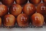 CTE1667 15.5 inches 18mm round sun orange tiger eye beads