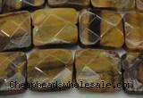 CTE1734 15.5 inches 15*15mm faceted square yellow tiger eye beads