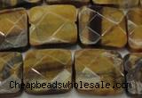 CTE1735 15.5 inches 18*18mm faceted square yellow tiger eye beads