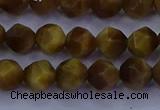 CTE1901 15.5 inches 6mm faceted nuggets golden tiger eye beads