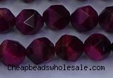 CTE1907 15.5 inches 8mm faceted nuggets red tiger eye beads