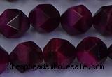 CTE1908 15.5 inches 10mm faceted nuggets red tiger eye beads