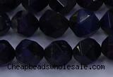 CTE1917 15.5 inches 8mm faceted nuggets blue tiger eye beads