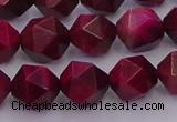 CTE1943 15.5 inches 10mm faceted nuggets red tiger eye beads