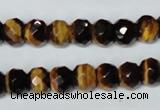 CTE197 15.5 inches 7*12mm faceted rondelle yellow tiger eye gemstone beads