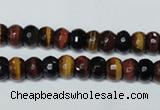 CTE200 15.5 inches 4*6mm faceted rondelle red & yellow tiger eye beads