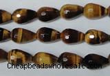 CTE204 15.5 inches 8*12mm faceted teardrop yellow tiger eye beads