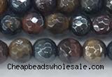 CTE2093 15.5 inches 6mm faceted round AB-color mixed tiger eye beads