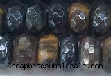 CTE2103 6*10mm faceted rondelle AB-color mixed tiger eye beads