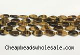 CTE2130 15.5 inches 13*18mm flat teardrop yellow tiger eye beads