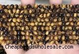 CTE2156 15.5 inches 4mm round yellow tiger eye gemstone beads