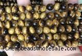 CTE2159 15.5 inches 8mm round yellow tiger eye gemstone beads