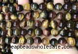 CTE2194 15.5 inches 12mm round mixed tiger eye beads wholesale