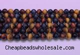 CTE2220 15.5 inches 8mm round colorful tiger eye gemstone beads