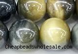 CTE2374 15 inches 10mm round AB-color golden & blue tiger eye beads