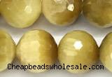 CTE2390 15 inches 10mm faceted round golden tiger eye beads