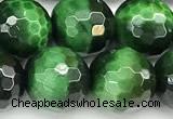 CTE2410 15 inches 10mm faceted round green tiger eye beads