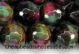 CTE2439 15 inches 10mm faceted round mixed tiger eye beads