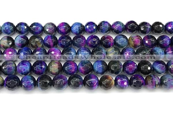 CTE2448 15 inches 8mm faceted round mixed tiger eye beads