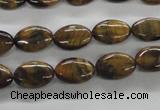 CTE301 15.5 inches 8*12mm oval yellow tiger eye gemstone beads