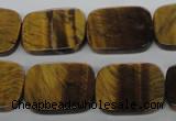 CTE310 15.5 inches 15*20mm rectangle yellow tiger eye gemstone beads