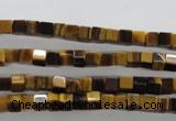 CTE326 15.5 inches 4*4mm cube yellow tiger eye gemstone beads