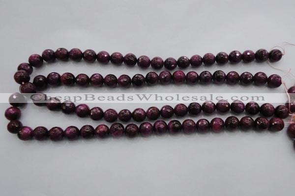 CTE473 15.5 inches 10mm faceted round red tiger eye beads wholesale