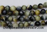 CTE551 15.5 inches 6mm round golden & blue tiger eye beads